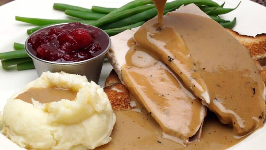Turkey and Gravy with Mashed Turnip