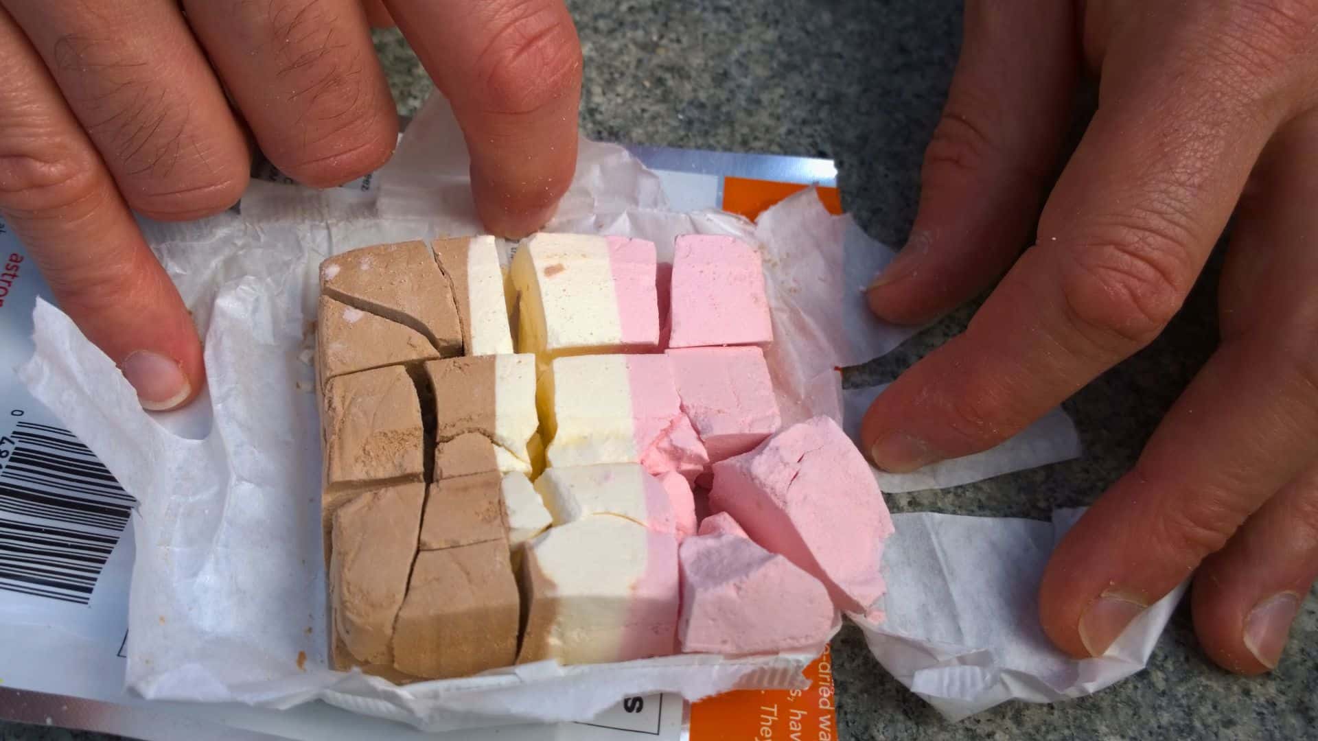 Astronaut freeze-dried ice cream