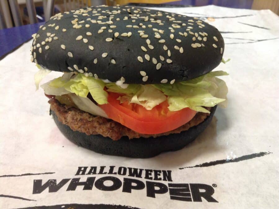 Burger King Halloween Whopper Black Bun