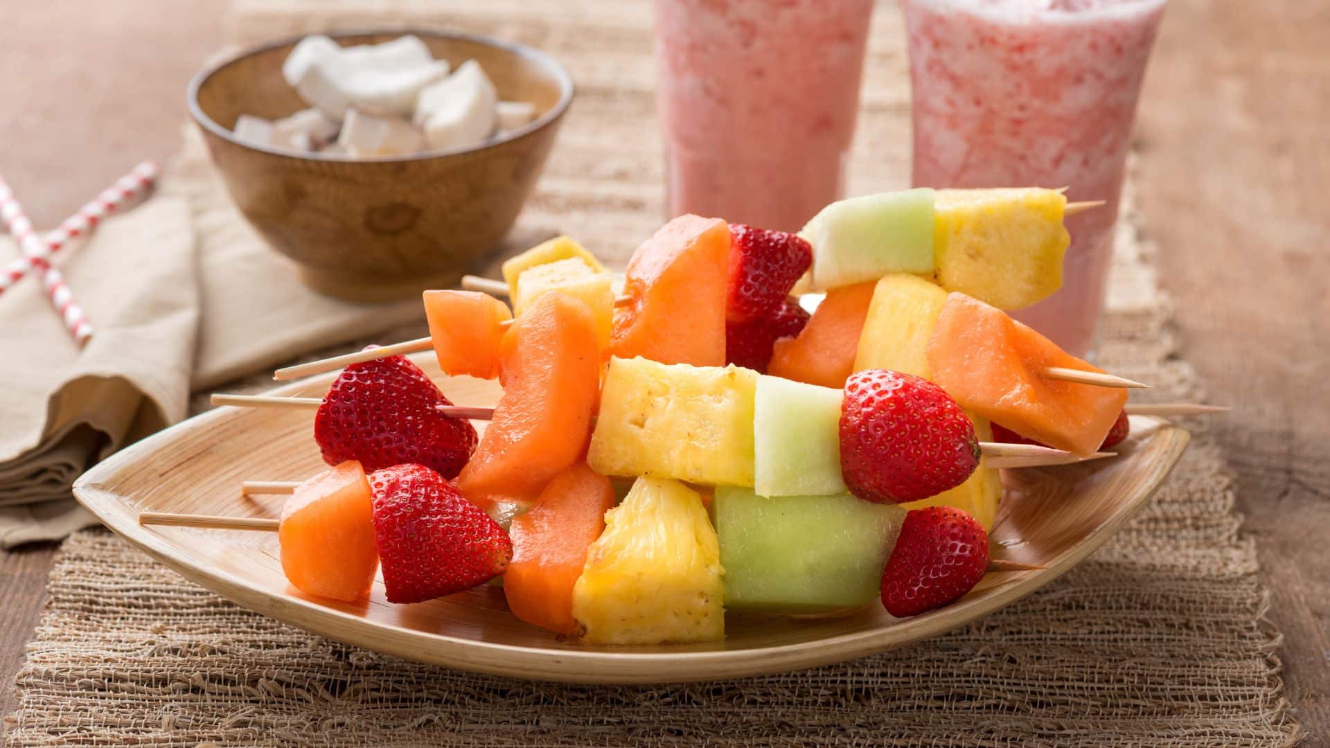 Colorful Fruit Skewers