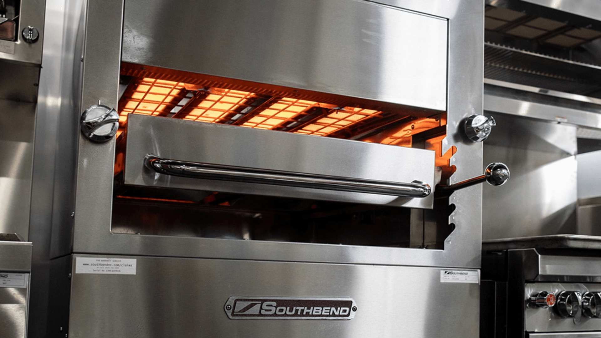 Commercial broiler equipment used in a professional kitchen