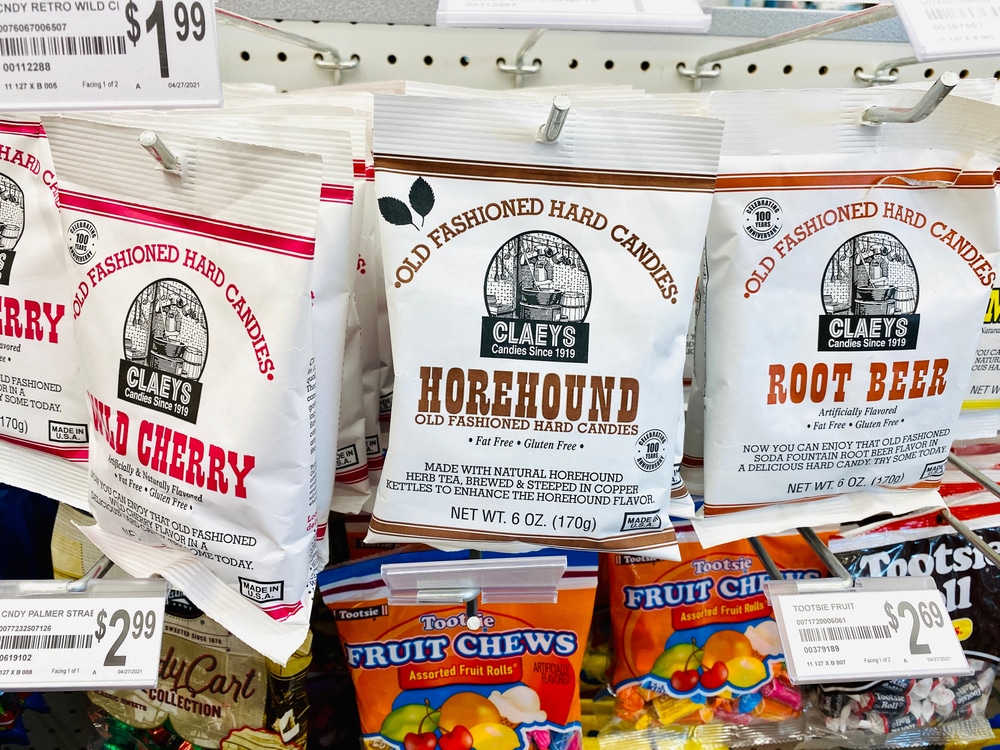 Bags of Old Fashioned Hard Candy by Claeys brand