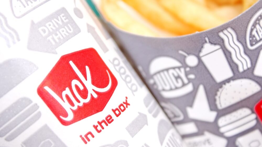 Jack in the box logo on food packaging