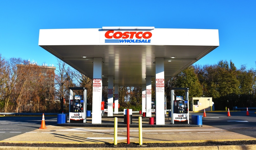 Front of a Costco gas station