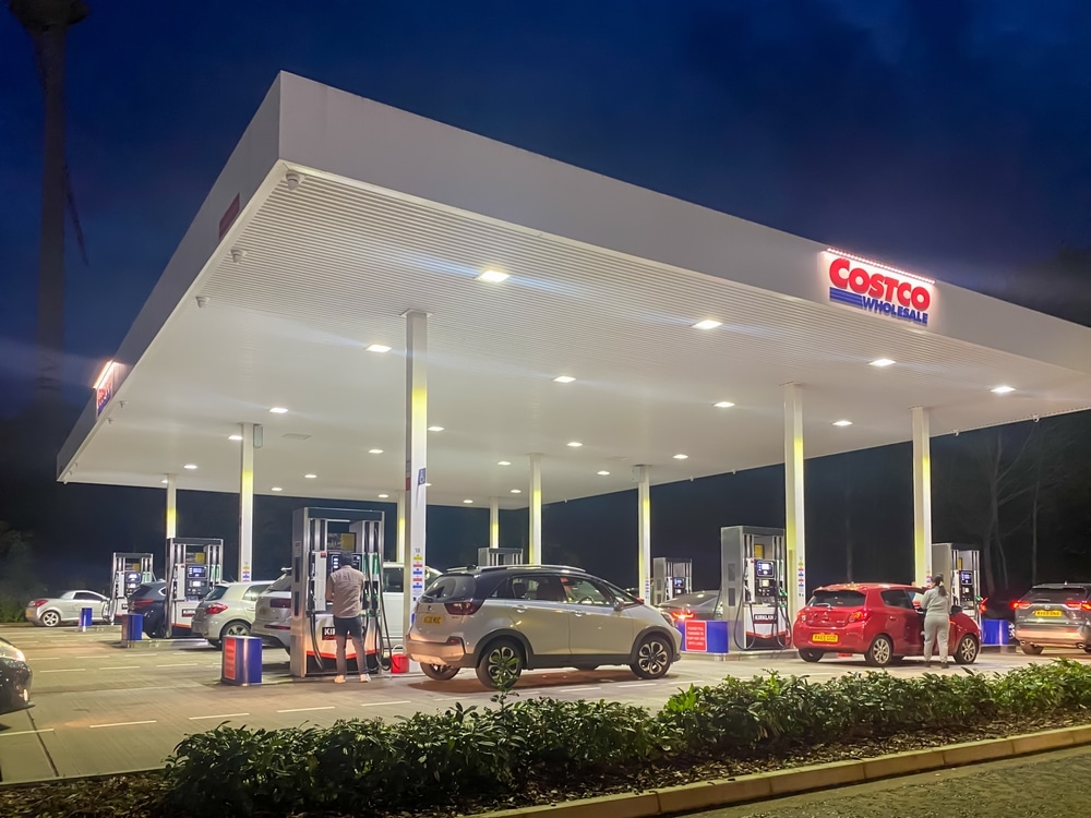 Petrol station at the Costco store