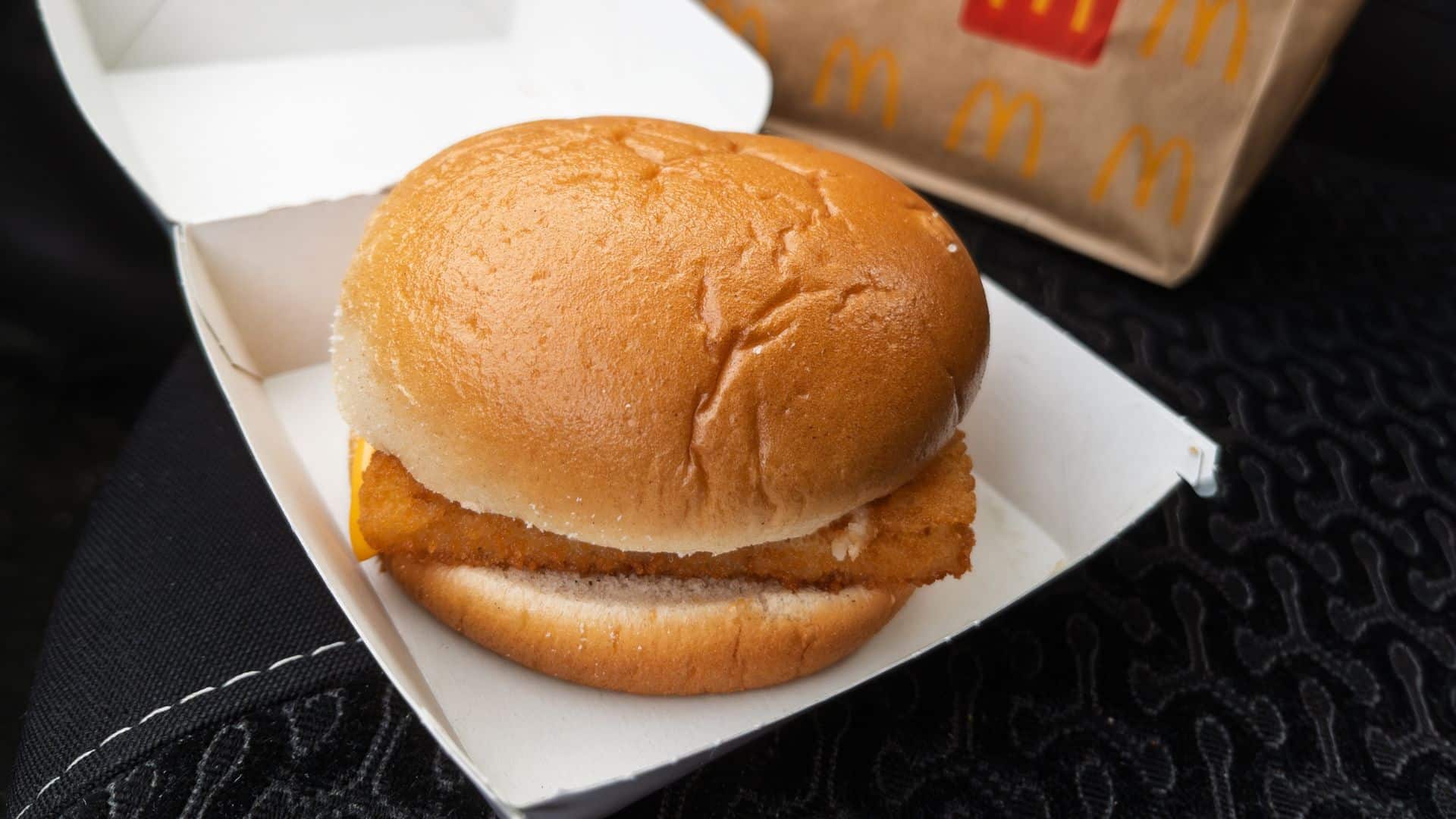 McDonald’s Filet O Fish sandwich wrapped and ready to serve