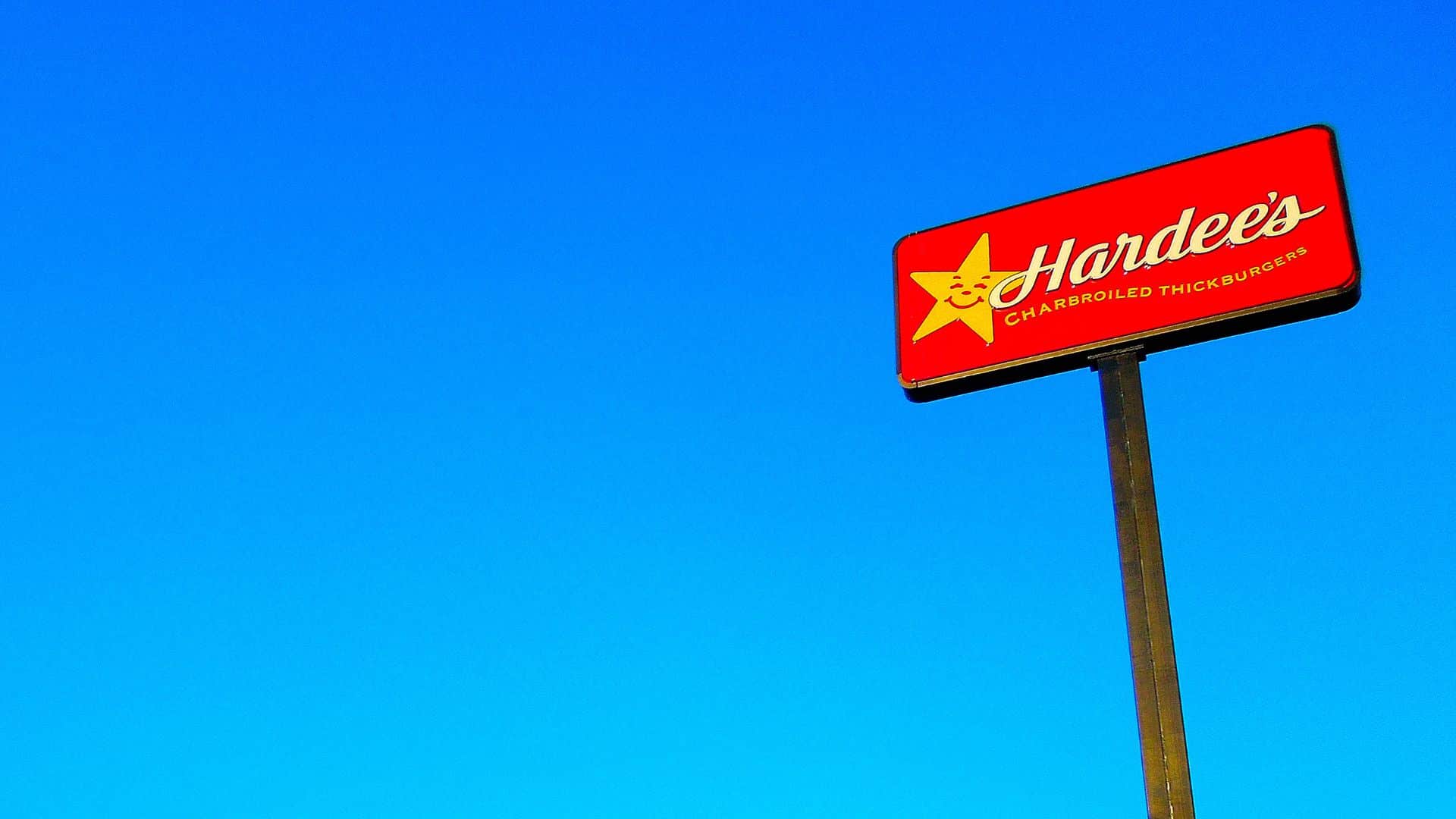 Fast-food Hardee's sign