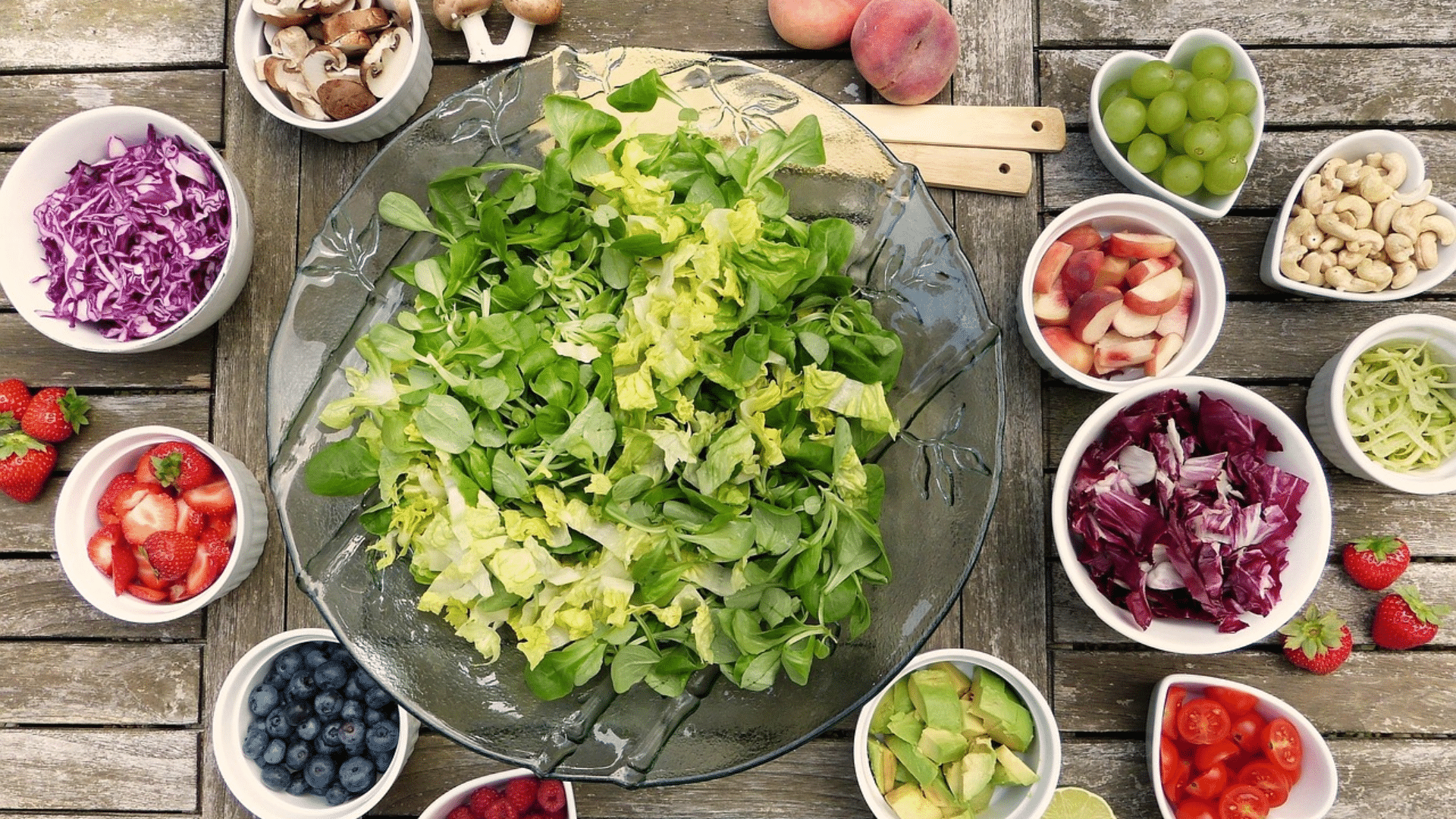 plates of vegetables