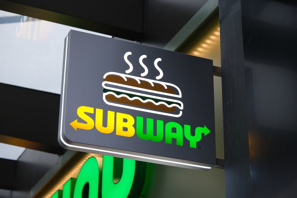 Subway signage at store's exterior