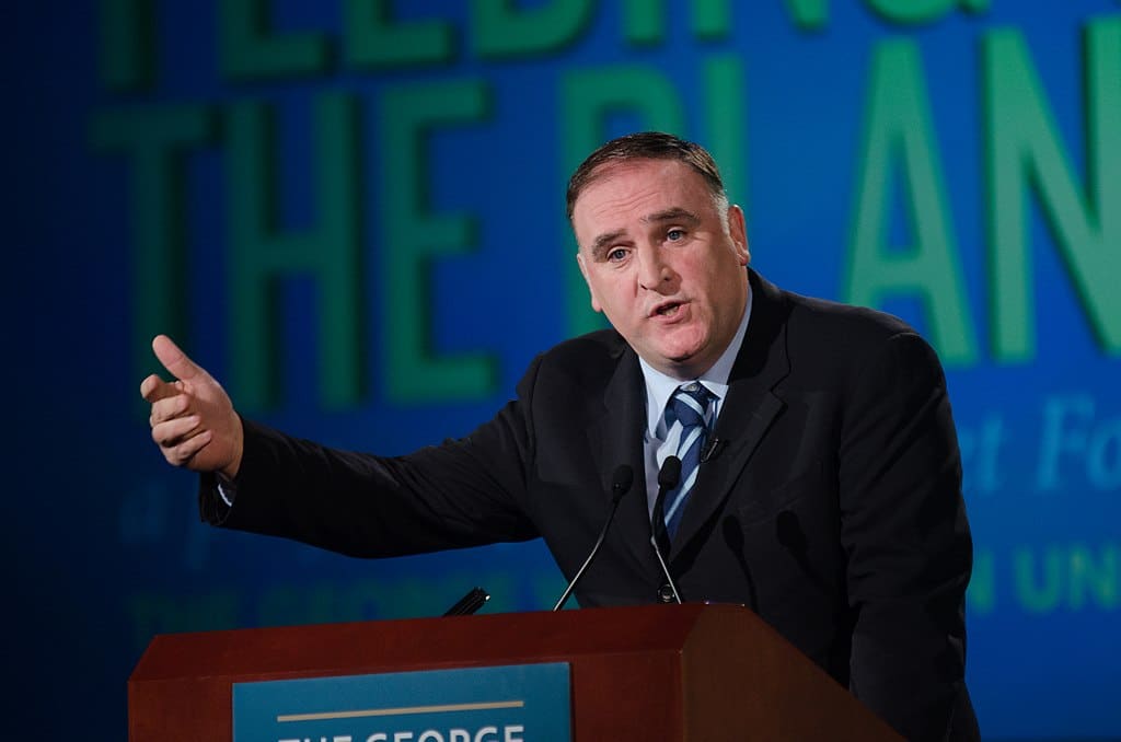 Jose Andres, Chef/Owner of ThinkFoodGroup, Founder of World Central Kitchen, and Culinary Creator and Advocate, speaking at the Feeding the Planet Summit