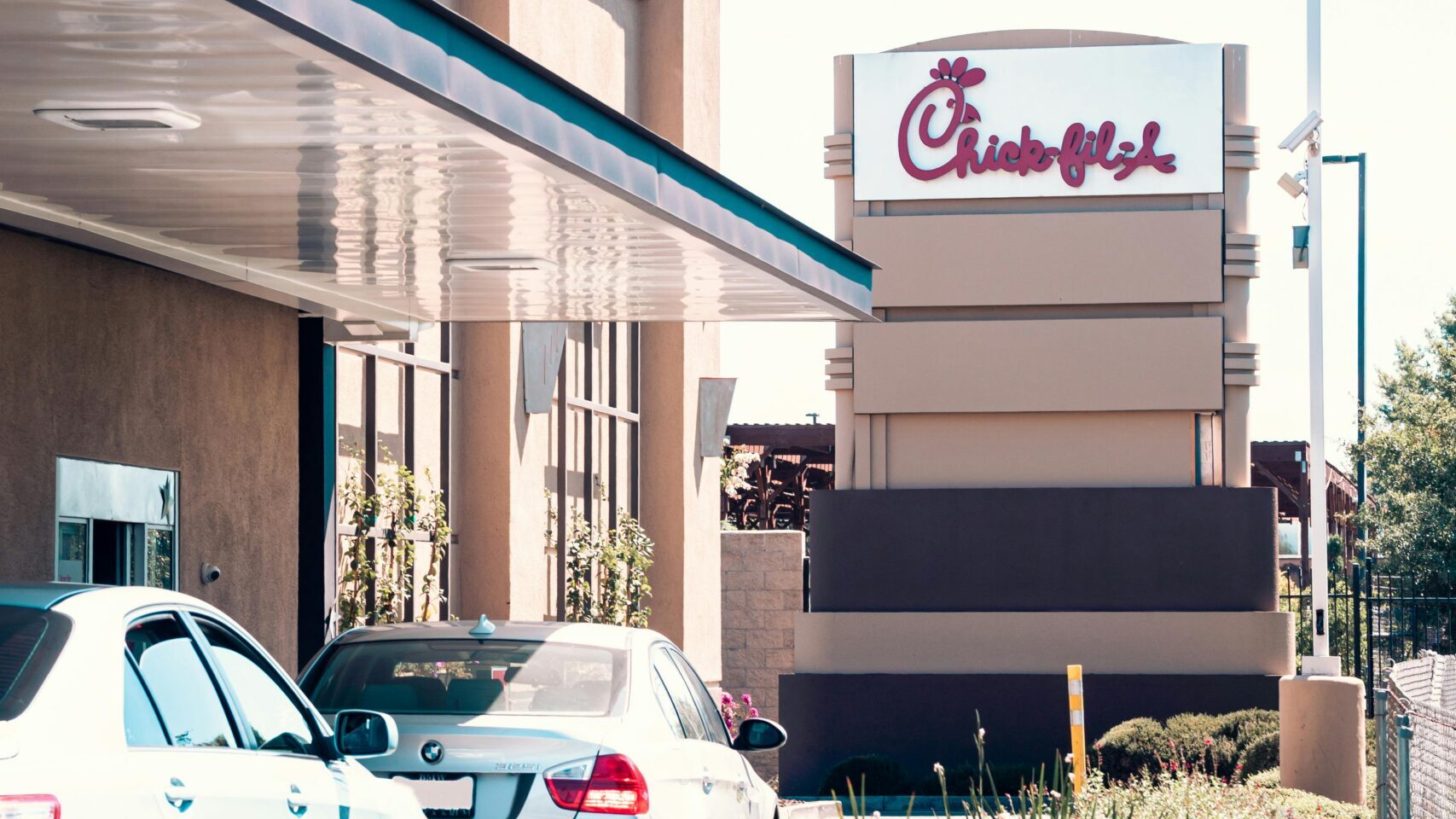 Collection of Chick-fil-A food images showing various dishes like chicken sandwiches, waffle fries, and drinks from the fast food chain.