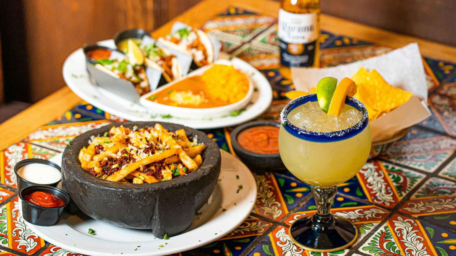 A table full of mexican food