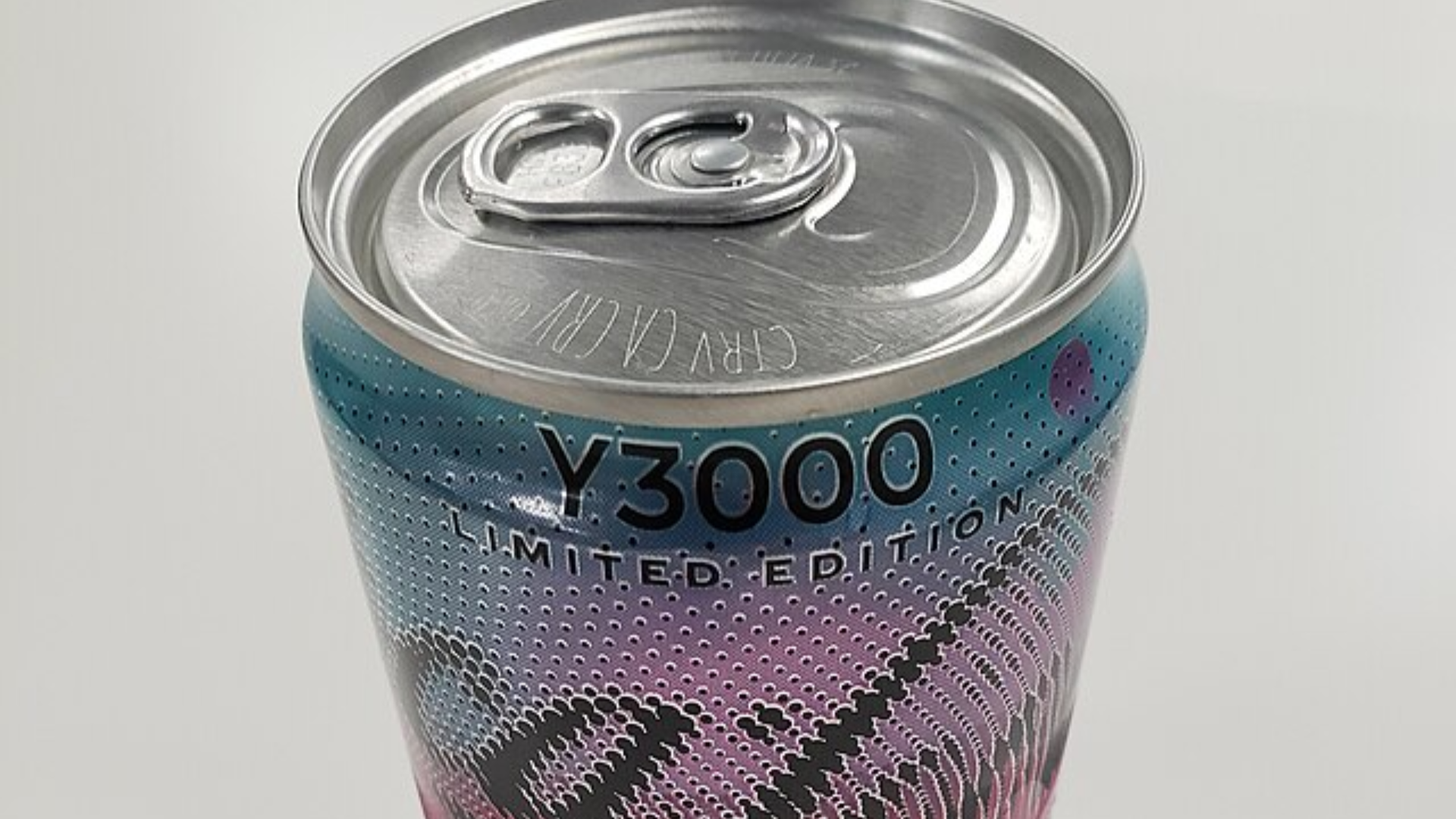 Close up on Coca-Cola Y3000 limited-edition can.