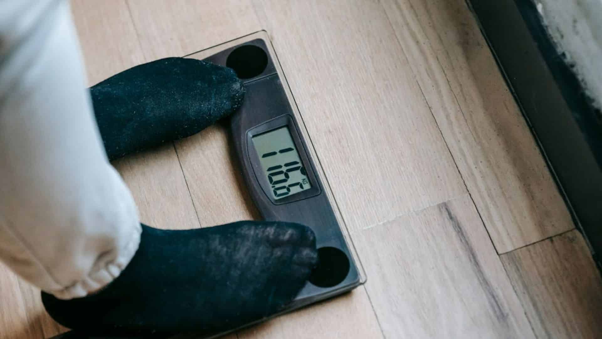Person on a weight scale