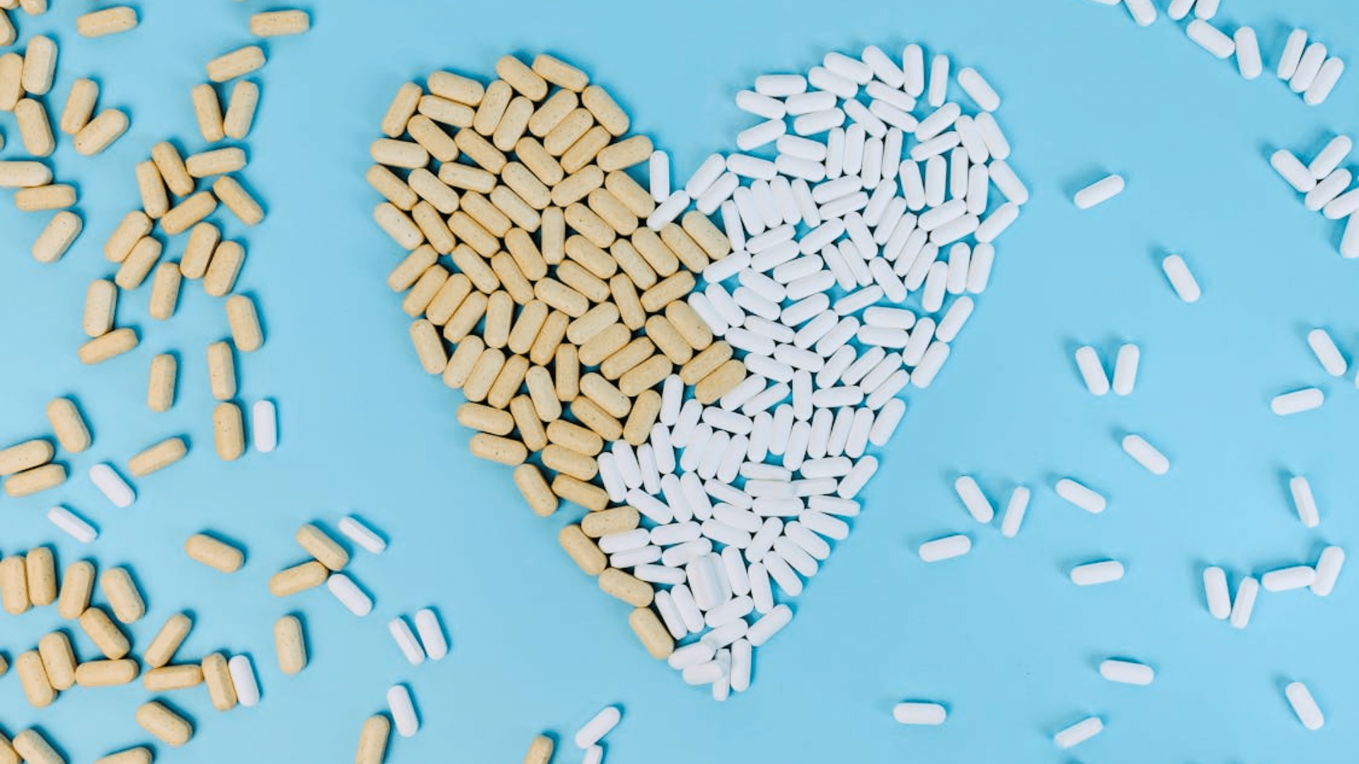 supplements formed into a heart