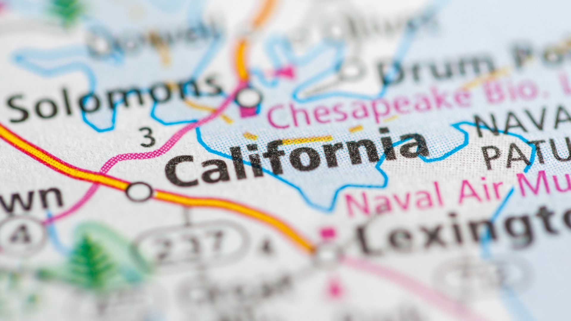 Zoomed in map focused on California one of the 20 affected states