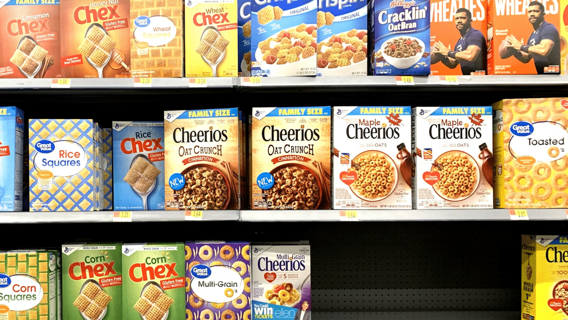 Cereal isle in grocery