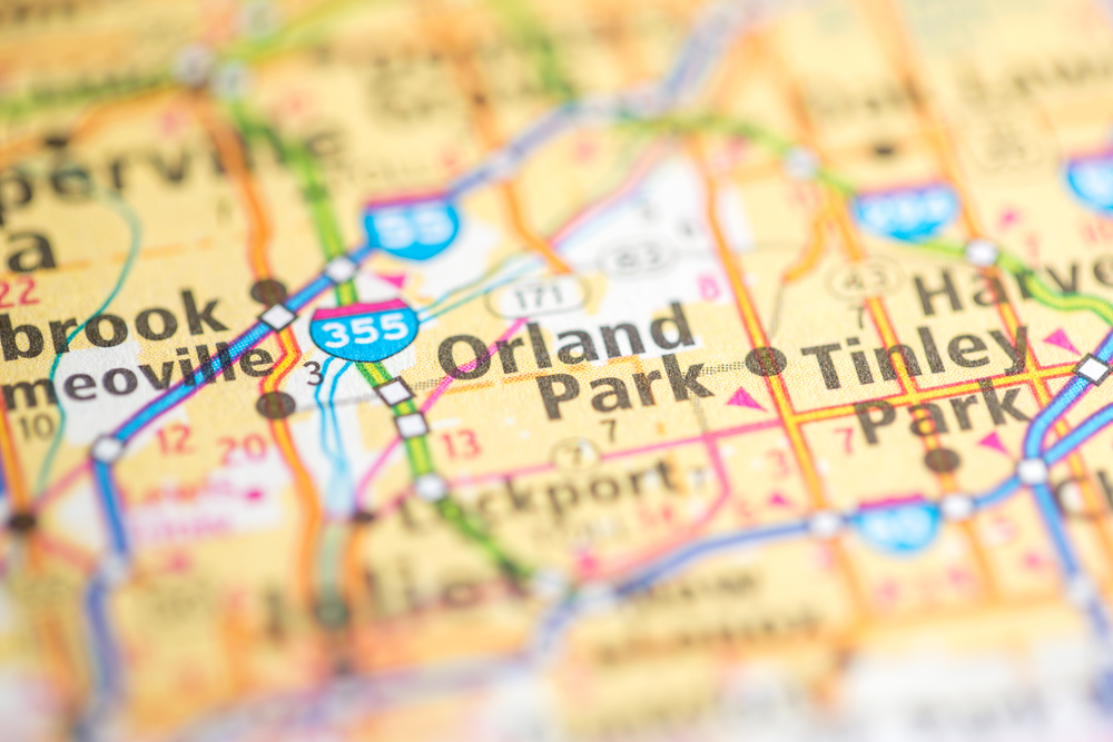 Orland Park, Illinois on street map