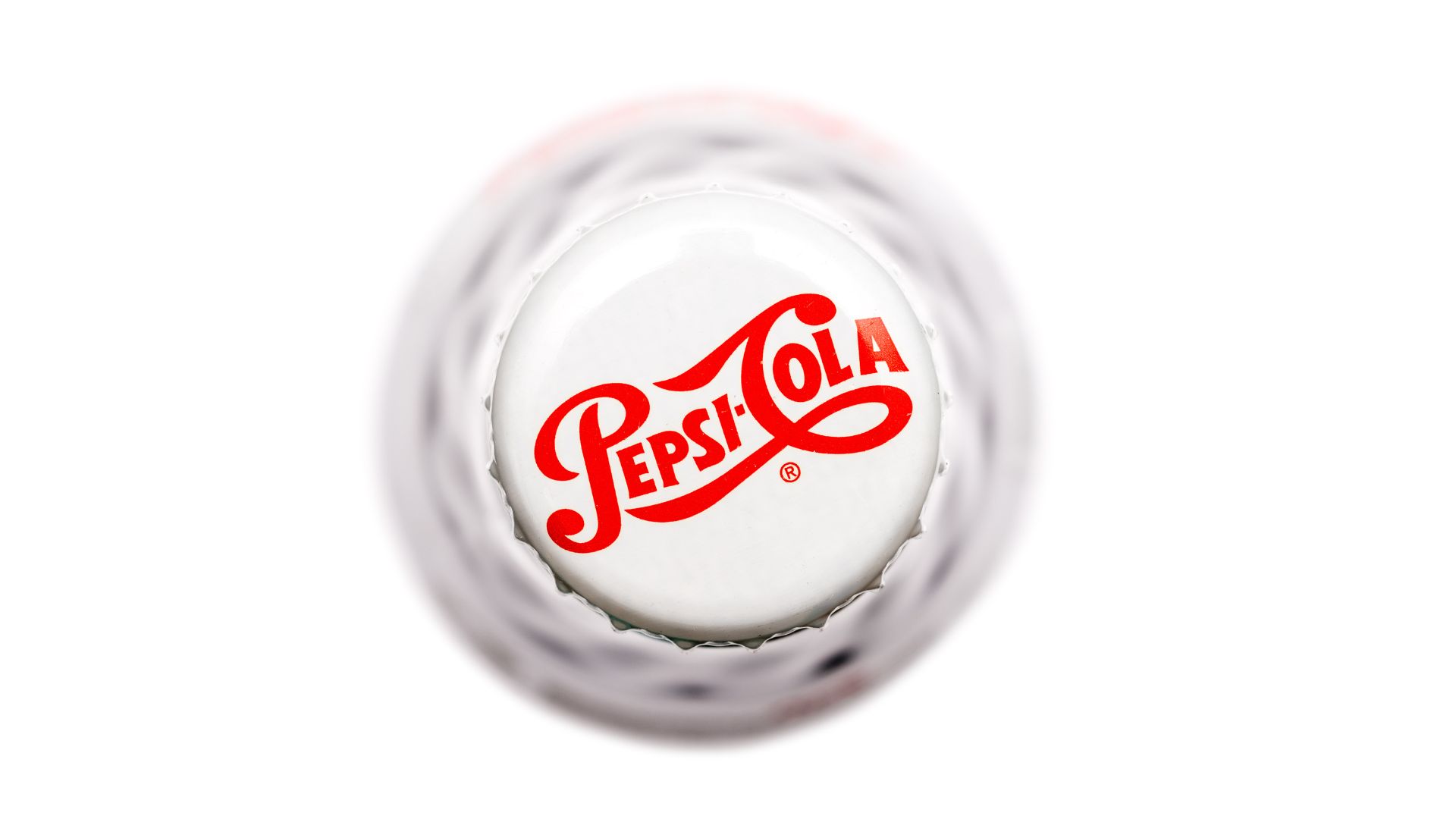 Vintage Pepsi bottle, zoomed in on the bottle cap