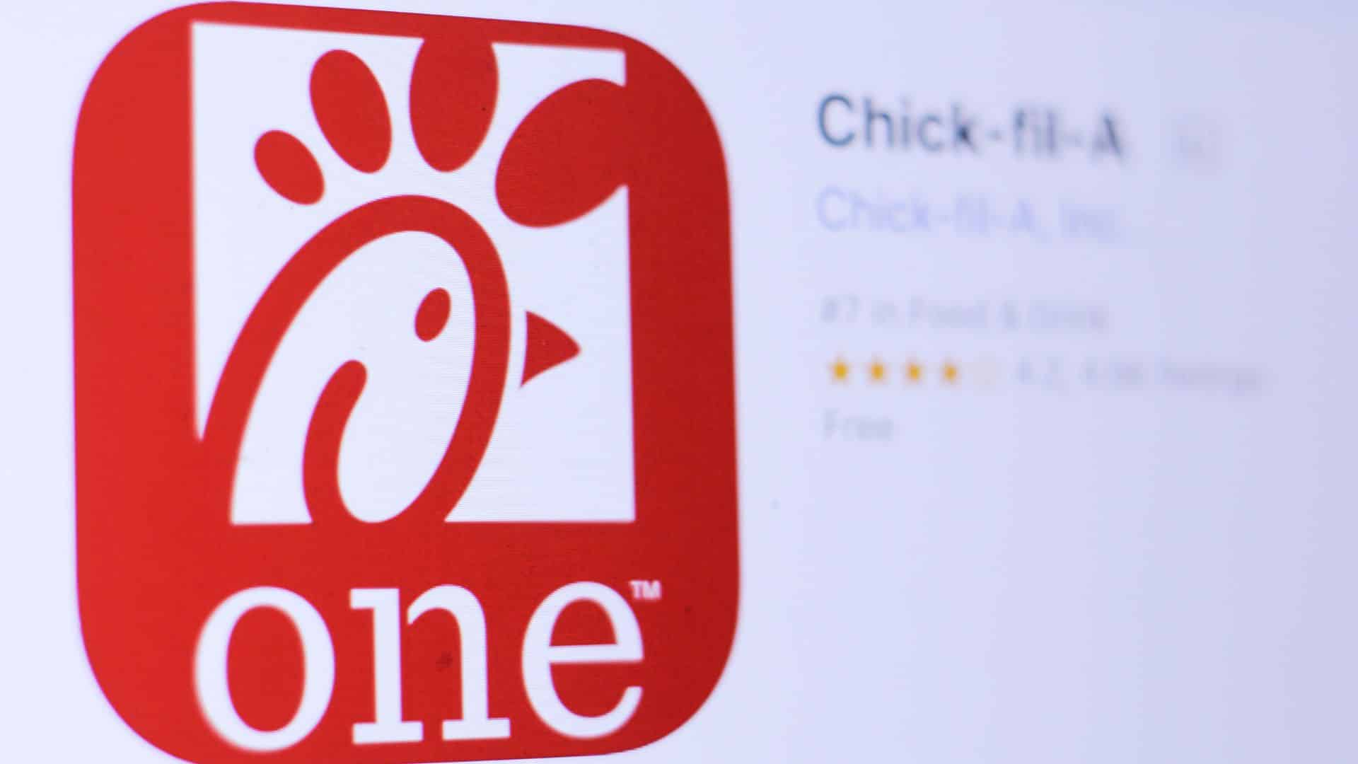 Chick-fil-A One app icon shown on a screen.