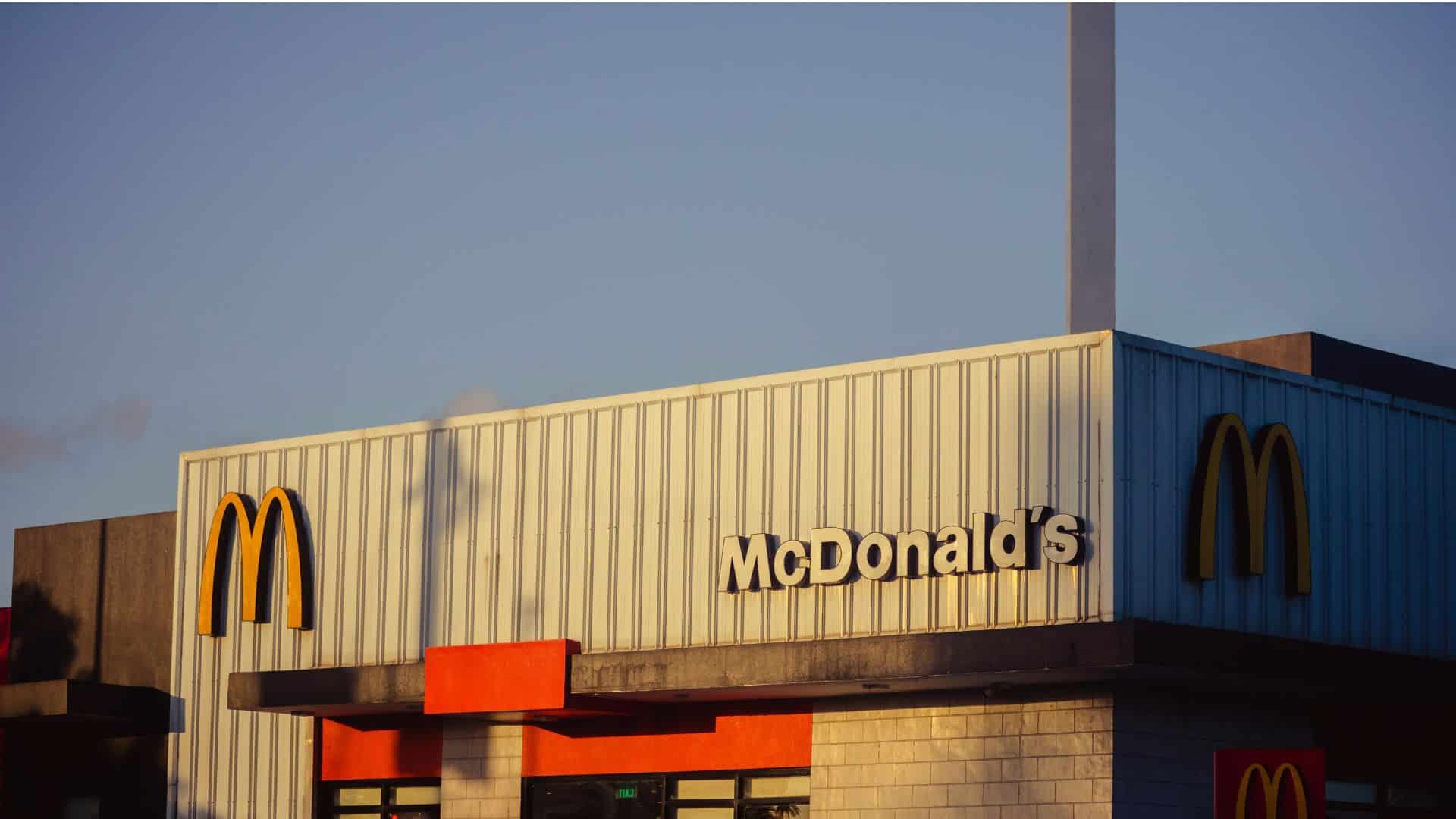 McDonald's restaurant exterior with Golden Arches and storefront signage.
