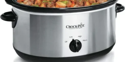 Crock Pot 7 Quart Oval Manual Slow Cooker For Kitchen Stainless Steel